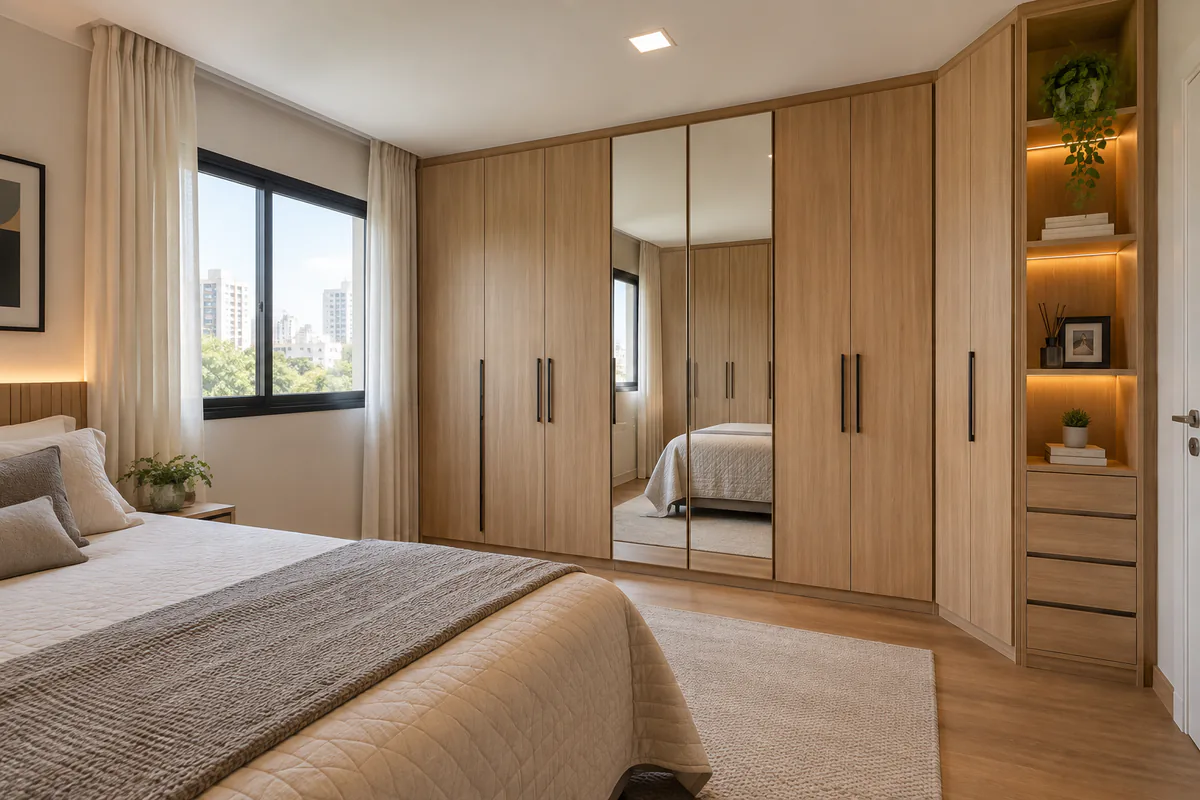 Guarda-Roupa Planejado pronto em ambiente planejado em Santo André