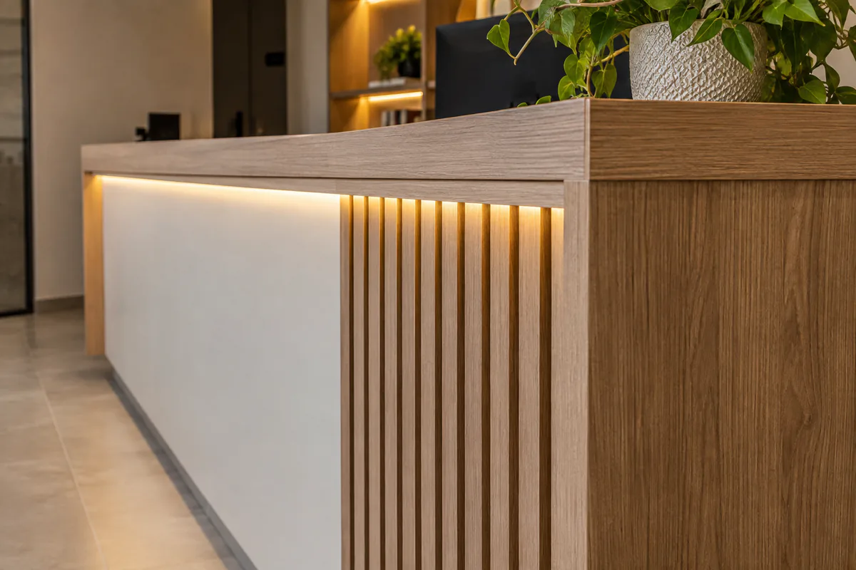 Detalhes de acabamento de Marcenaria Comercial sob medida