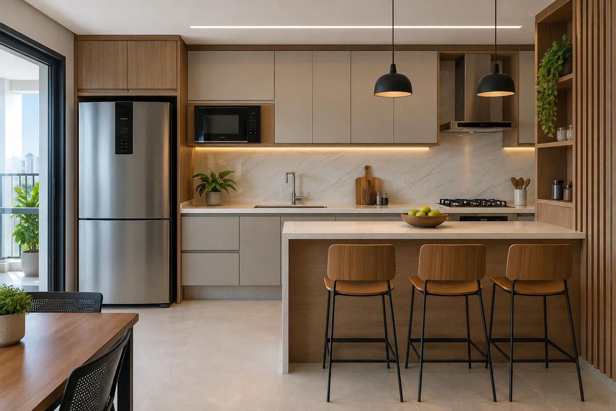 Móveis Planejados para Cozinha pronto em ambiente planejado em Santo André