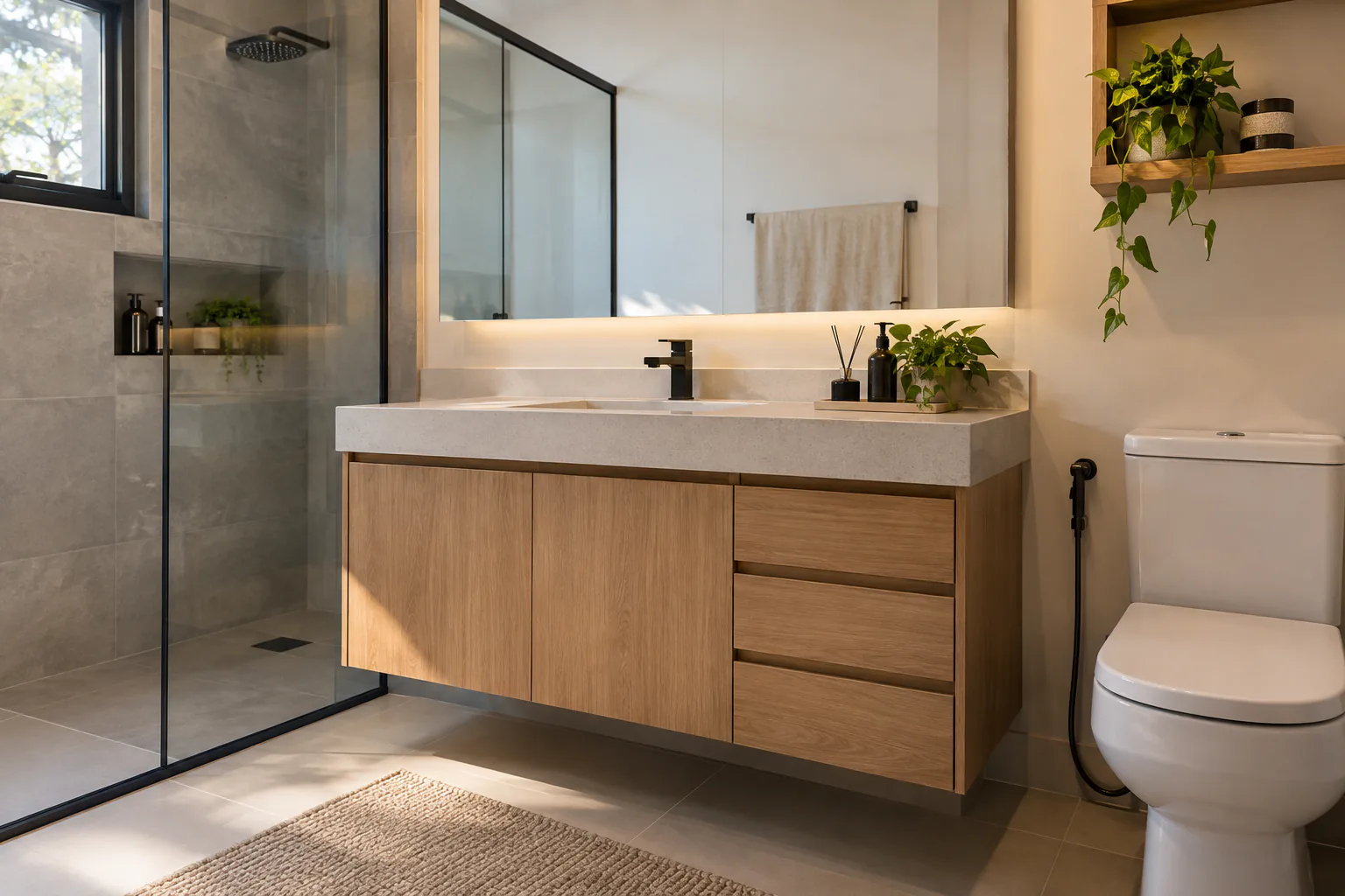 Gabinete de Banheiro Sob Medida em projeto de marcenaria sob medida em Santo André
