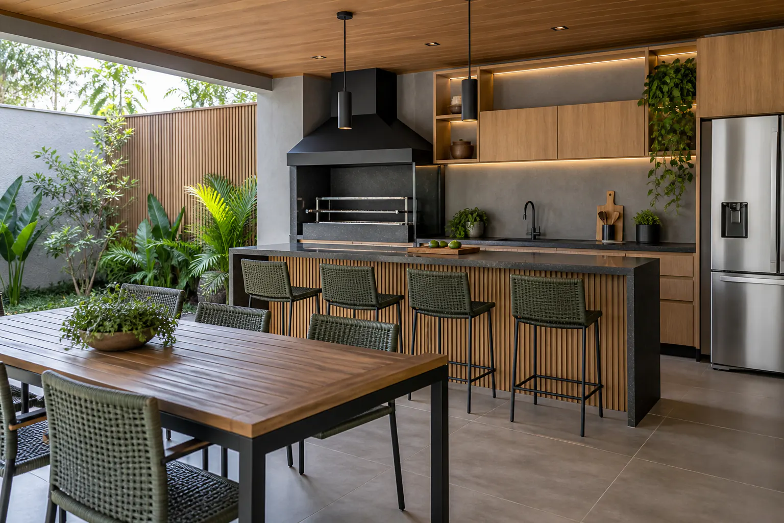 Móveis Planejados para Área Gourmet em projeto de marcenaria sob medida em Santo André